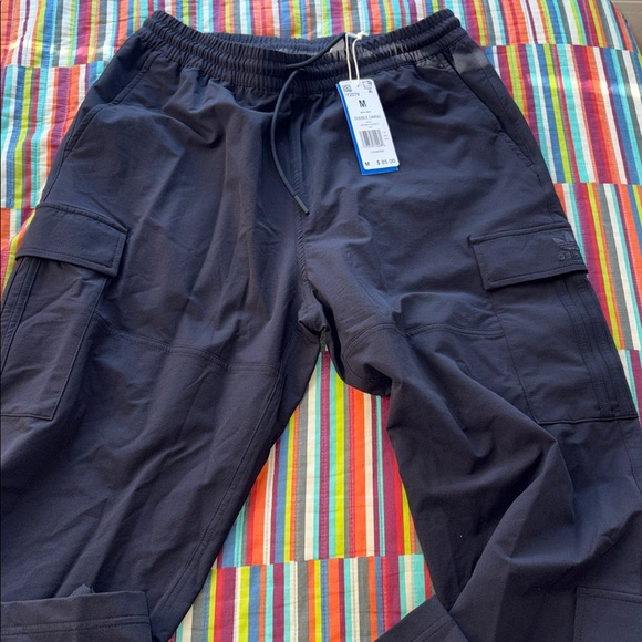 Adidas Men's Black Cargo Pants size medium new tags super nice - Picture 4 of 13